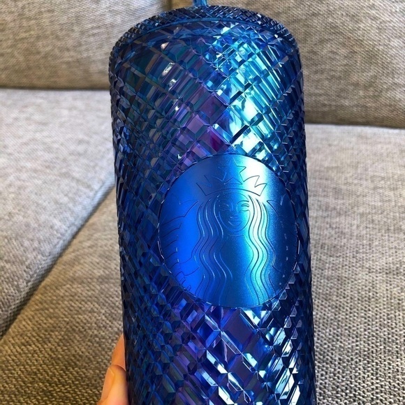 Starbucks Jeweled Diamond Blue Azure Holiday 2022 Ice Tumbler Venti Gift - Picture 11 of 14